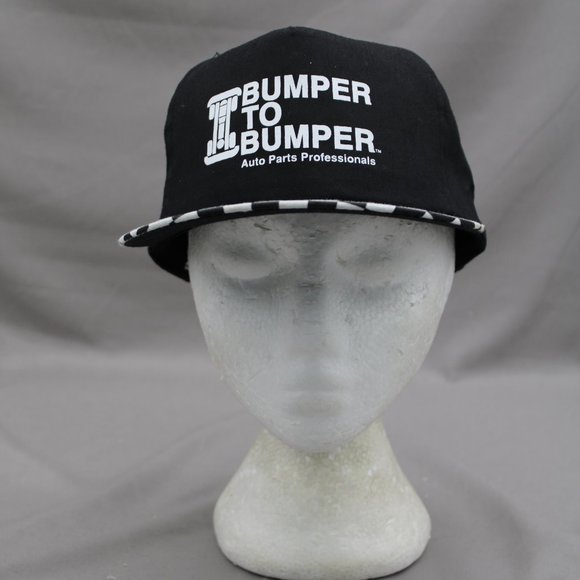 Vintage Baseball Hat - Bumper to Bumper Checkerboard Brim - Adult Sanpback - Picture 3 of 8